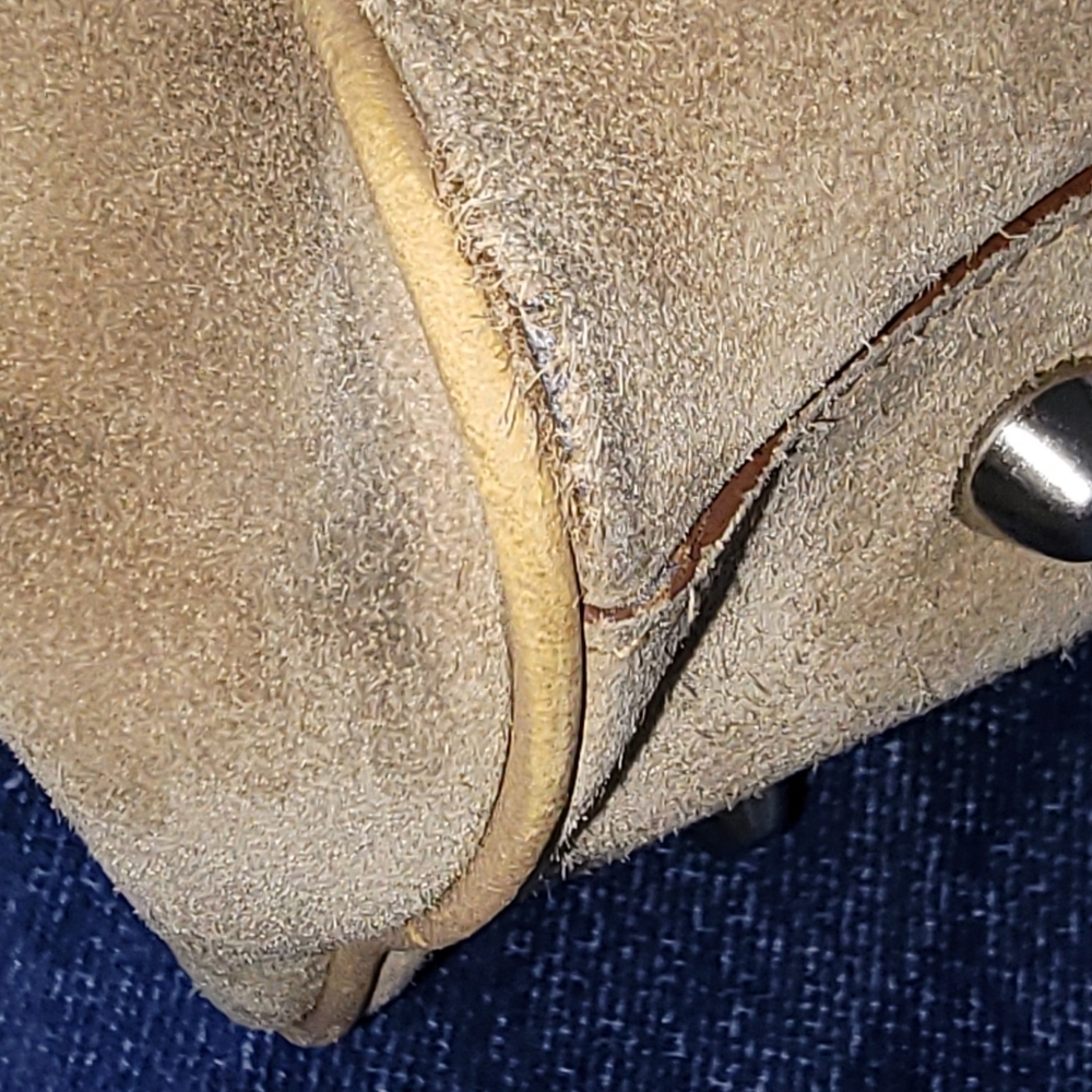 Coach Tan Suede Tote with Leather Trim - Picture 16 of 16